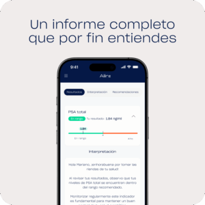 Resultados del test PSA de antígeno prostático
