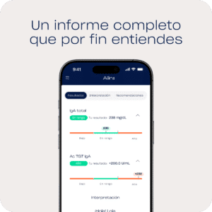 Resultados del test de celiaquía
